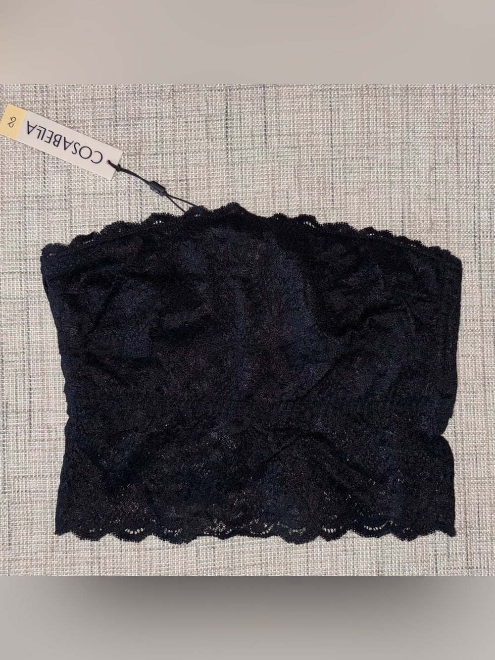 Cosabella Never Say Never Starie Tube Top in Black Size Small (32DD—34G) NWT